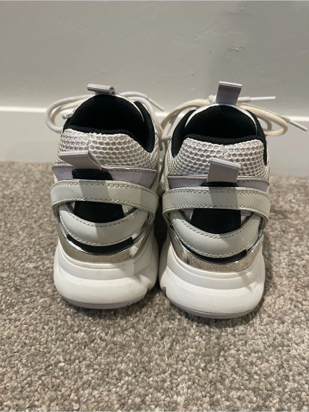 Michael Michael Kors Hero Mixed Media Trainers White Women’s Size 8.5M